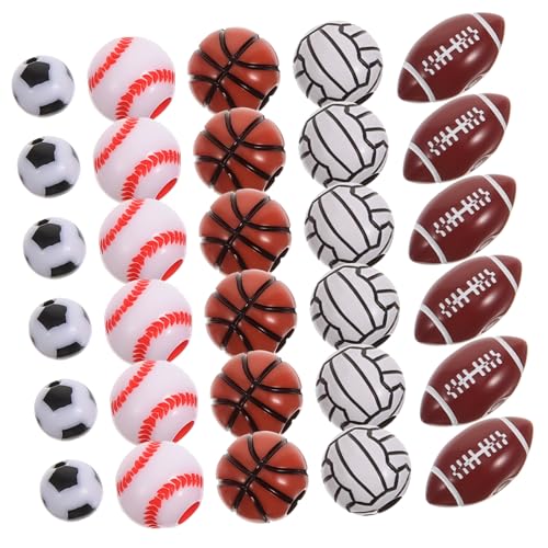 Beatifufu Perlen Sportball Sportperlen Bulk Schlüsselanhängern zur von Fußball Schmuckperle Basketball Sportarmbandperlen Volleyball Heimwerker die Sport für Lose Schlüsselanhänger Armbänder von Beatifufu