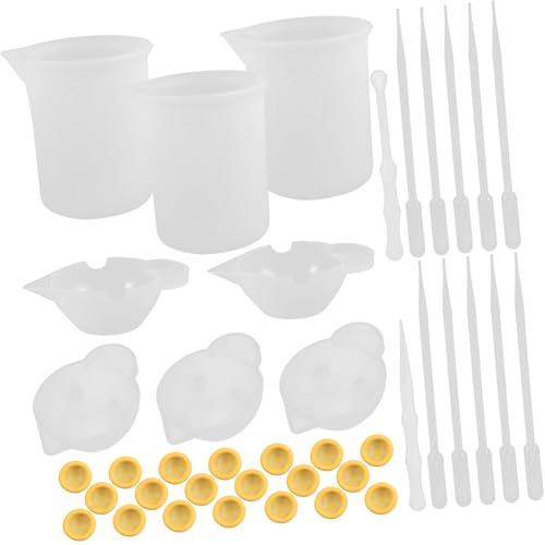 Beatifufu Silikon Messbecher Set Mit 1 Messbecher Und Stäbchen Epoxidharz Mischbecher Und Formen Herstellungsset Für Kreative DIY Projekte Und Kunsthandwerk Hitzebeständig Und Leicht Zu von Beatifufu