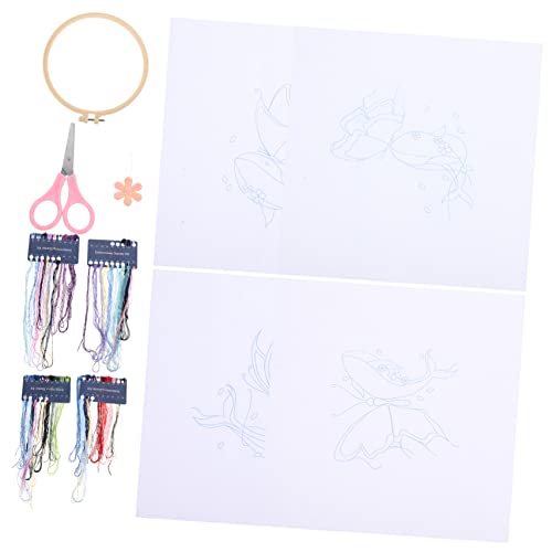 Beatifufu Stickgarn Handsticksets Kit Bild Üben Stickwerkzeugsatz Accessoire Stickerei Stickset Aufhängen Kits zum Bastelstickerei Nadelspitzen Kreuzstich Erwachsener Stickrahmen von Beatifufu