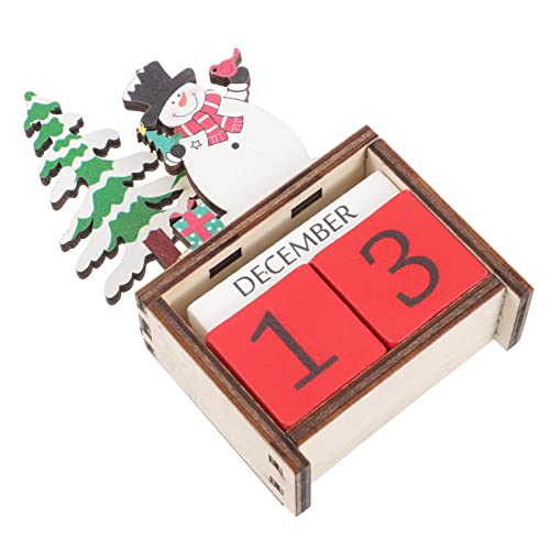 Beatifufu Weihnachtskalender Aus Holz Weihnachtsbedarf Weihnachtstischkalender Adventskalender Weihnachtsdekoration Exquisiter Countdown-kalender Weihnachtsregal Dekoration Hölzern von Beatifufu