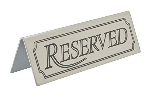 Tischschild "Reserved", Edelstahl von Beaumont