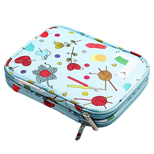 Beauneo Leere Stricknadeln Etui Reise Speicher Organizer Aufbewahrungs Tasche für Rundstricknadeln und ZubehhR Kit Tasche von Beauneo