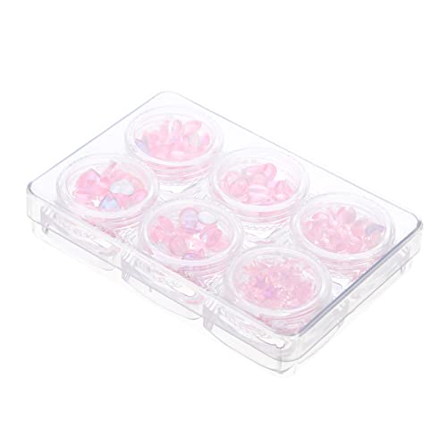 Beaupretty 1 Box Nail Art Zubehör Edelsteine ​​Für Nägel Nagel Strass Dekoration Strasssteine ​​Für Nägel Nageldekor DIY Zubehör Für Nagel Maniküre Nieten Verzierung Harz Rosa von Beaupretty