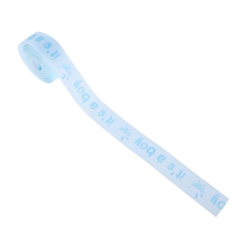 Beaupretty 1 Rolle Babypartyband geburtstagsdeko jungen Verpackungsband für den Haushalt floristenbedarf -Dusche-Band-Junge dekoratives Wickelband handgefertigte Bänder Polyester Sky-blue von Beaupretty