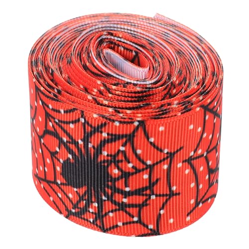 Beaupretty 1 Rolle Halloween-Dekorationsband Band für DIY Blumendekoration halloween dekoration halloween decor geschenkband dekoratives Halloween-Band Halloween-Themenband Polyester rot von Beaupretty