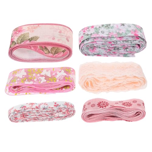 Beaupretty 1 Satz Blumenband Ribbon Bandfeile Blumendeko Verpackung Geschenkschleife Wickelband Exquisites Geschenkband Geschenkverpackungsband Elegante Bänder Polyester 6 Rollen von Beaupretty