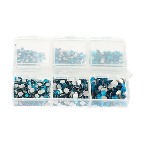 Beaupretty 1 Satz Flache Strass-Accessoires Edelsteine ​​für die Haare Nagel Edelsteine ​​Edelsteine Hotfix ab bastelzeug craft Maniküre Strass strasssteine ​​für DIY nägel handwerk Glas Blue von Beaupretty