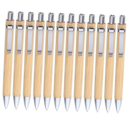 Beaupretty 1 Satz Kugelschreiber Aus Bambus Nachricht Stifte Kugelschreiber Aus Holz Kugelschreiber Feine Spitze Signaturstift Dekorative Kugelschreiber Filzstift Für Kinder Khaki Pp 12st von Beaupretty