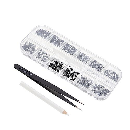 Beaupretty 1 Satz Make-up mit Strass Nagel Schmuck Dekorationen Edelsteine ​​zum Basteln Polieren Die nail decoration nailkndy Maniküre-Zubehör DIY maniküre versorgung Rostfreier Stahl Black von Beaupretty