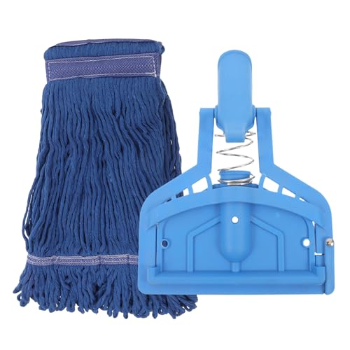 Beaupretty 1 Satz Moppkopf-clip Schrubben Scheuerbürste Für Boote Austausch Des Moppgriffs Staubwischkopf Moppschrubber Mops Für Die Bodenreinigung Besenköpfe Moppköpfe Baumwollgarn Blue 2st von Beaupretty