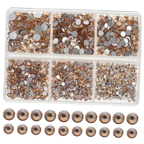 Beaupretty 1 Schachtel Flache Strass-Accessoires Dekoration Strasssteine Verschönerung Perle Fix Bausatz nail decoration augenmakeup Nagelkunstanhänger selber machen Nail Craft Dekore Glas von Beaupretty