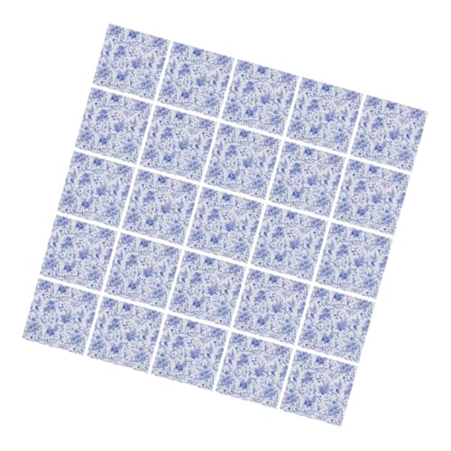 Beaupretty 100st Blau-weißes Retro-porzellan Papierserviette Mit Blumenmuster Gästeservietten Mit Blumenmuster Chinesische Papierservietten Dekoratives Seidenpapier Dekorative Servietten Blue von Beaupretty