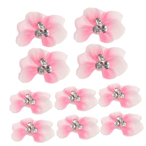 Beaupretty 10St Nail-Art-Zubehör nail decoration nail charms Nagelkunstwerkzeug maniküre-sets nail products Lieferungen Blumen auf Nägeln Nagelstecker in Blütenform Maniküre-Zubehör Harz Rosa von Beaupretty