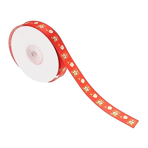 Beaupretty 2 Rollen Jahr Des Tiger-geschenkbandes Geschenkpapier Hochzeitsdekorationen Sackleinen Bausatz Strahlend Bänder Urlaub Stolzes Lockenband Strauß Punkt Gelbes Band Rot Polyester von Beaupretty