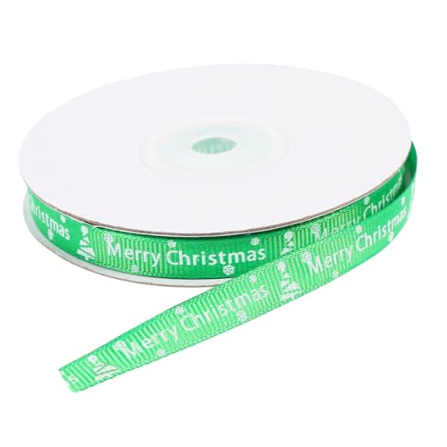 Beaupretty 2 Rollen Verpackungs Band Verpackungsband Geschenkverpackung Geschenkpaketband Weihnachtskranz Weihnachts-bastelband Geschenkband Weihnachtsbaumschleifen Wickelband Polyester Green von Beaupretty