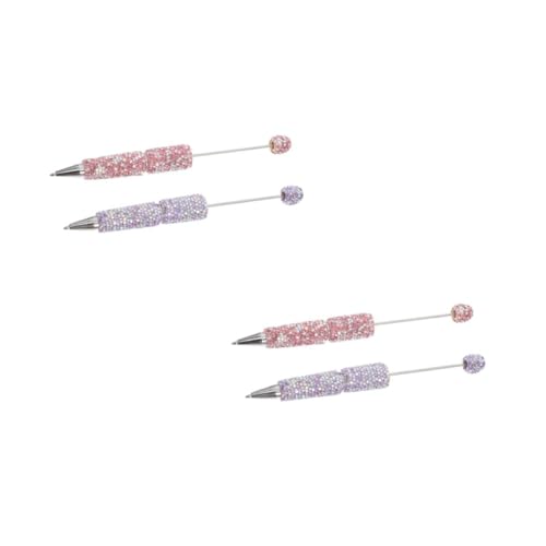 Beaupretty 2 Sätze Diamant-kugelschreiber Stift Mit Glänzendem Design Modischer Kugelschreiber Glitzer Kugelschreiber Riesiger Stift Schöne Stifte Für Frauen Rostfreier Stahl 2 Stück * 2 von Beaupretty