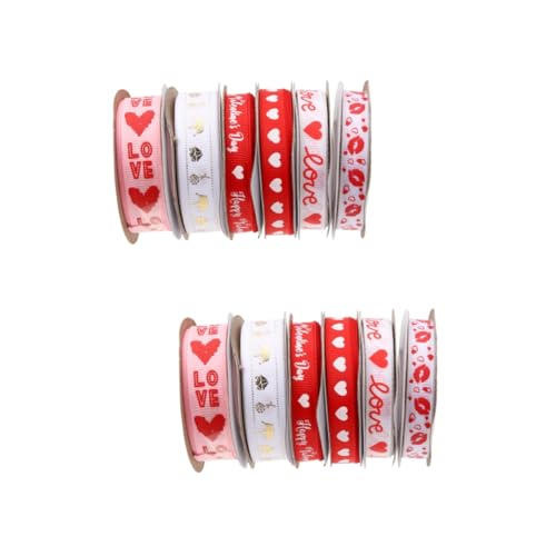 Beaupretty 2 Sätze Muttertagsband Goldband Zum Verpacken Bandmaterial Selber Machen Karte Ribbon Ripsband Hochzeitsgeschenk Gastgeschenke Hochzeit Bänder Zur Schleifenherstellung 6 Rollen * 2 von Beaupretty