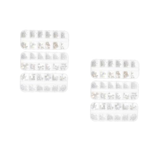 Beaupretty 2 Sätze Nagelsticker Diamantschmuck Zubehör Für Diy-armbänder Fix Krüge Nagelsteine Nail Steine Weihnachtsdeko Nagel Kristall Nagel Strass Dekoration Glasbohrer 3 Boxen * 2 von Beaupretty