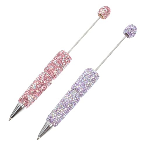 Beaupretty 2 Stück Metall-perlenstifte, Strass-perlenstifte, Kugelschreiber, Schaft, Bling-tintenstift Für Kinder, Frauen, Studenten, Büro, Klassenzimmer, von Beaupretty