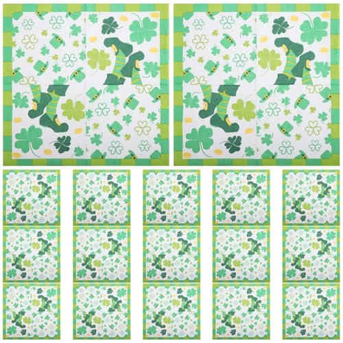 Beaupretty 20Pcs St. Patricks Day Servietten Green Shamrocks Servietten Dekorative Gast Servietten Dinner Servietten Für Irische Partyzubehör von Beaupretty