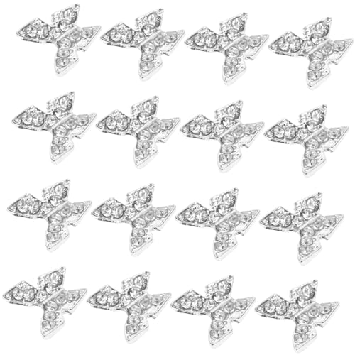 Beaupretty 20st Butterfly-nagelbohrer Armbänder Schmetterlings-nagelaufkleber Schmetterlingsanhänger Nagel Charms Schmetterlings-nagelanhänger Nägel Planeten-nagelanhänger Legierung Silver von Beaupretty