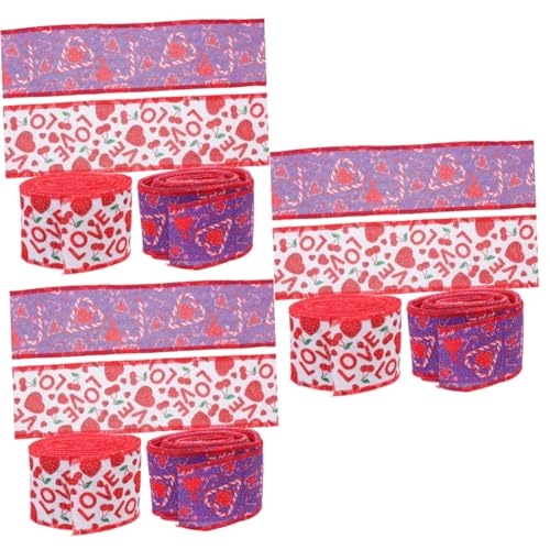 Beaupretty 3 Sätze Valentinstag Band Rosa Schleife Spitze Grenze Valentinsgrüße Bögen Geschenkband Geschenkeband Dekobänder Band Für Verdrahtetes Valentinsband Polyester 2 Rollen * 3 von Beaupretty