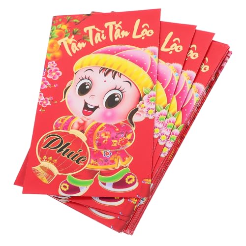 Beaupretty 36st Roter Umschlag Des Neuen Jahres Chinesisches Rotes Paket Rote Geldpakete Sternzeichen Rotes Paket Chinesische Geldumschläge Chinesisches Hongbao Sternzeichen Hong Bao Papier von Beaupretty