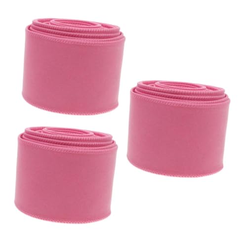 Beaupretty 3St Bogenband geschenkverpackung geschenkband weihnachtsdekoration weihnachtsband geburtstagsgeschenke Bänder für Haare Wickelband Hochzeitsstuhl-Schärpenband Polyester Rosa von Beaupretty