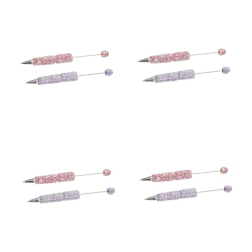 Beaupretty 4 Sätze Diamant-kugelschreiber Stift Mit Glänzendem Design Modischer Kugelschreiber Kreativer Geschenkstift Perlenstifte-kit Stift Aus Messing Curva-stift Strasssteine 2 Stück * 4 von Beaupretty