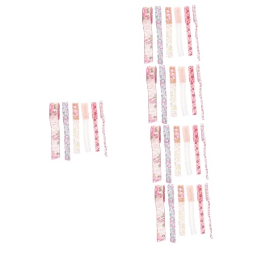 Beaupretty 5 Sätze Blumenband Ribbon Bandfeile Verpackung Geschenkband Für Kuchen-dekoration Dekoratives Geschenkband Party-geschenkbänder Wickelband Polyester 6 Rollen * 5 von Beaupretty