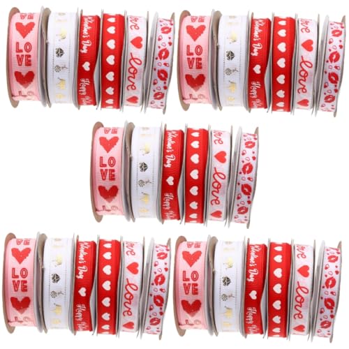 Beaupretty 5 Sätze Muttertagsband Ribbon Ripsband Bandfeile Bastelbänder Zum Einwickeln Bogenband Hochzeitsdeko Hochzeitsgeschenk Valentinstag Liefert Geschenkbänder Polyester 6 Rollen * 5 von Beaupretty