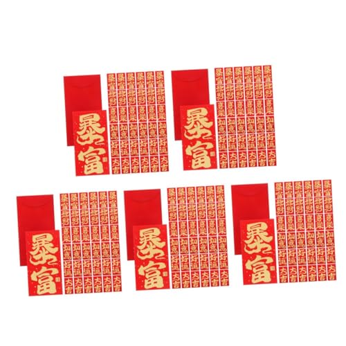 Beaupretty 5 Sätze Rotes Paket Zum Frühlingsfest Traditionelle Chinesische Umschläge Chinesisches Neujahr Umschläge Rotes Paket Des Neuen Mondjahres Rote Tasche Papier 36 Stück * 5 von Beaupretty