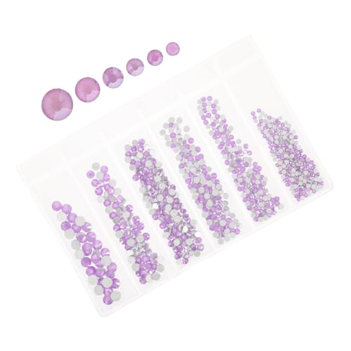 Beaupretty 820 Stück Acrylnagel-Edelsteine bescherung weihnachten weinachts Nageldiamanten für Nagelkunst Aufkleber UV schmuck Strass für Nägel Strasssteine ​​für Nägel Glas Violett von Beaupretty