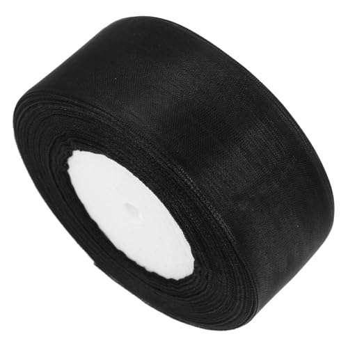 Beaupretty Chiffon-Wickelband Schleife Schimmernde Bänder Luftige Dekoration hochzeitsdekoration hochzeitsbögen Band machen durchsichtiges Tüllband Weihnachtsbaumband Grosgrain-Bänder Black von Beaupretty