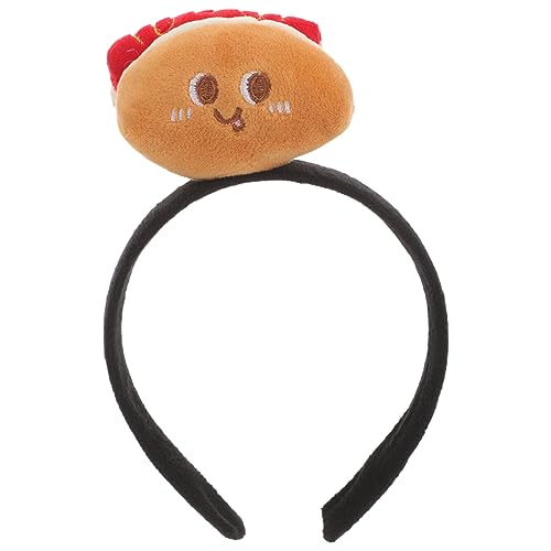 Beaupretty Hot Dog Stirnband Lustiger Hot Dog Hut Fast Food Hut Stirnband Hot Dog Form Kopfschmuck für Halloween Party Cospaly Kostüm, wie abgebildet, 19x11.5cm von Beaupretty