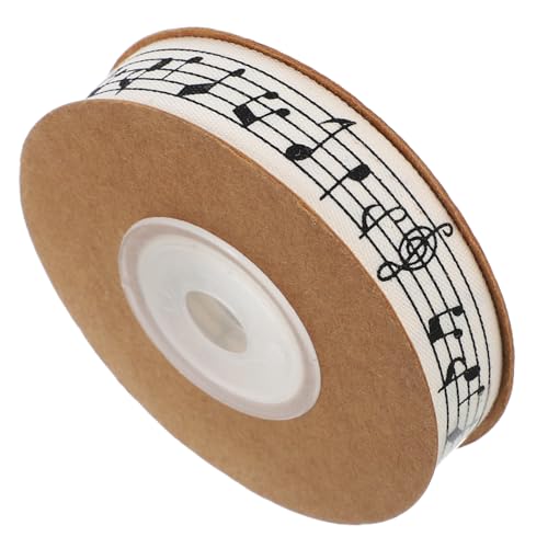 Beaupretty Musiknotenband Nachttische fantasievolle Dekoration Formdekoration Entfernerdüse Suite-Schild Geschenkband Musik DIY Bastelband Wickelbänder Party-Verpackungsband Baumwolle Beige von Beaupretty