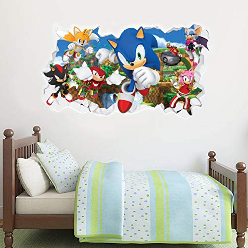 Beautiful Game Wandtattoo Sonic The Hedgehog – alle Charaktere zertrümmert Wandaufkleber Vinyl (120 cm x 65 cm) von Beautiful Game