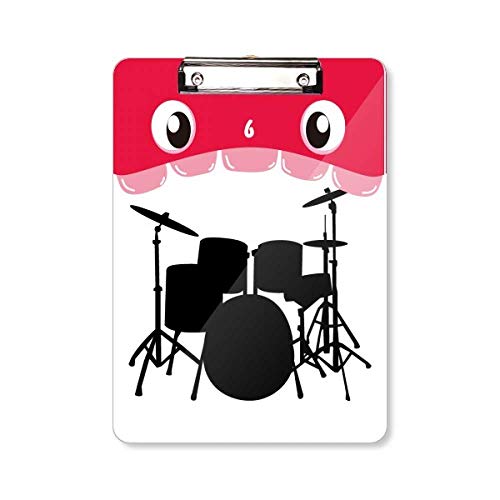 Song Musik Drum Kit Energy Mouth Klemmbrett Ordner Datei Pad Trägerplatte A4 von Beauty Gift