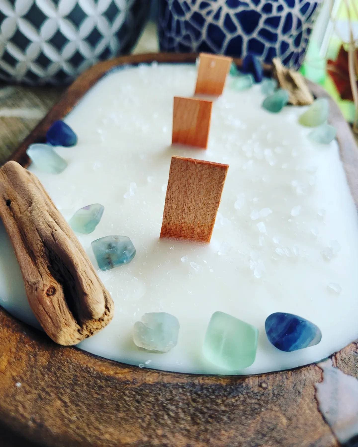 Kokosnuss Und Sandelholz Wooddocht Teigschüssel Kerze von BeautyBeeSoap