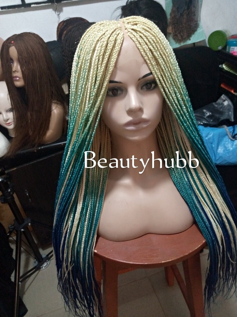 Box Braid Perücke Für Schwarze Frauen Geflochtene Perücken, Zöpfe Spitze Perücke, Braids Closure Echthaarverschluss Benutzerdefinierte Handgemachte von Beautyhubb