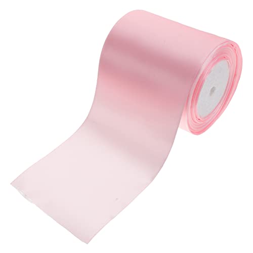 Beavorty 1 Rolle 10cm Band ribbon bandfeile dekoration party partydeko einschulung Tischdekoration Klammer DIY Kopfschmuckband elegante Bänder Schleifenknoten machen Bänder Polyester Rosa von Beavorty