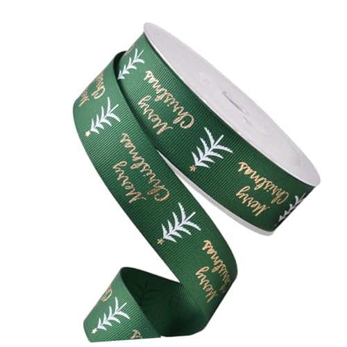 Beavorty 1 Rolle Blumenverpackungsverzierung Geschenkband Verpackungszubehör Breites Garnband Partydekoration Druckband Feiertag Bedrucktes Band Geschenkbänder Für Green Polyester von Beavorty