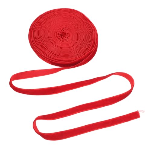 Beavorty 1 Rolle Flanell Geschenkband Schleifen Dekoration Handgefertigtes Geschenkband DIY Zubehör Flauschiges Geschenkverpackungsband Verpackung Schleifenband Geschenkband Rotes von Beavorty