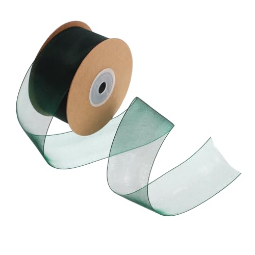 Beavorty 1 Rolle Schneegarnband Schleife Pferdeschwänze Schleifenbänder Layout liefert Dekorationen Stirnbänder bastelmaterial blumensträuße Verpackungsband Bastelband Chiffon Dark Green von Beavorty