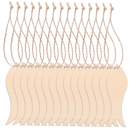 Beavorty 1 Satz Anhänger Aus Holz Fisch-tags Meerestierausschnitte Meerestiere Ausschnitte Holzspan Verschönerung Unfertige Holzscheiben Unvollendete Ausschnitte Holzhandwerk Beige 20 Stück von Beavorty