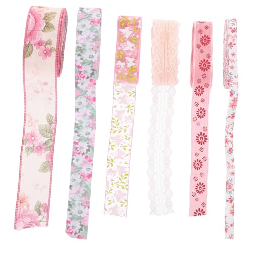 Beavorty 1 Satz Blumenband Ribbon Bandfeile Geschenkband Heimdekoration Mit Band Geschenkverpackungsband Wickelband Elegante Bänder Blumenverpackungsband Banddekor Polyester 6 Rollen von Beavorty