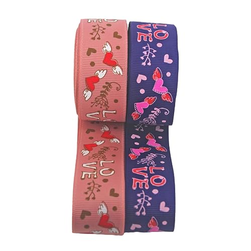 Beavorty 2 Sätze Band Für Geschenkdekoration Ribbon Ripsband Valetinstag Valtinstaggeschenke Valentines Schwarzes Band Haarband Stolz Valentinstag Diy Band Diy-bänder Polyester 2 Rollen * 2 von Beavorty