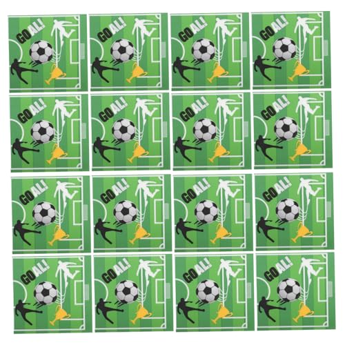 Beavorty 20 Stück Fußball-Partygeschenke fußball servietten fußballservietten Sport Servietten Abendessenservietten Geburtstagsserviette Fußball-Partyservietten Geburtstagskins Papier von Beavorty