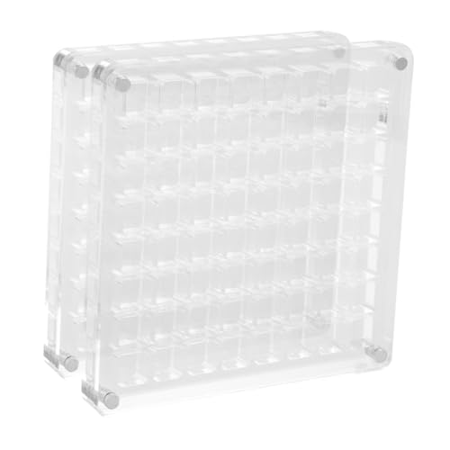 Beavorty 2Er-Packung Nagelkunst-Aufbewahrungsbox acryl aufbewahrungsbox fächer Acryl Schmuckorganizer Nagelcharme Organizer tragbarer Organizer Aufbewahrung von Nagelanhängern Transparent von Beavorty