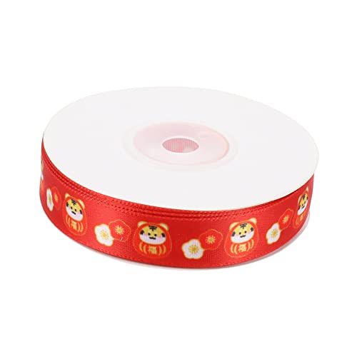 Beavorty 3 Rollen Jahr Des Tiger-geschenkbandes Dekoration Strumpf Stuffer Leckereien Gold Girlande Papier Punkt Geburtstag Strauß Rosa Schleife Stolzes Lockenband Gelbes Band Polyester Rot von Beavorty